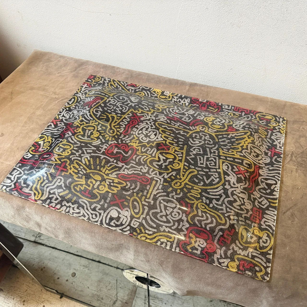 Pop Art style lucite rectangular serving tray by Lavazza, 1990s 11