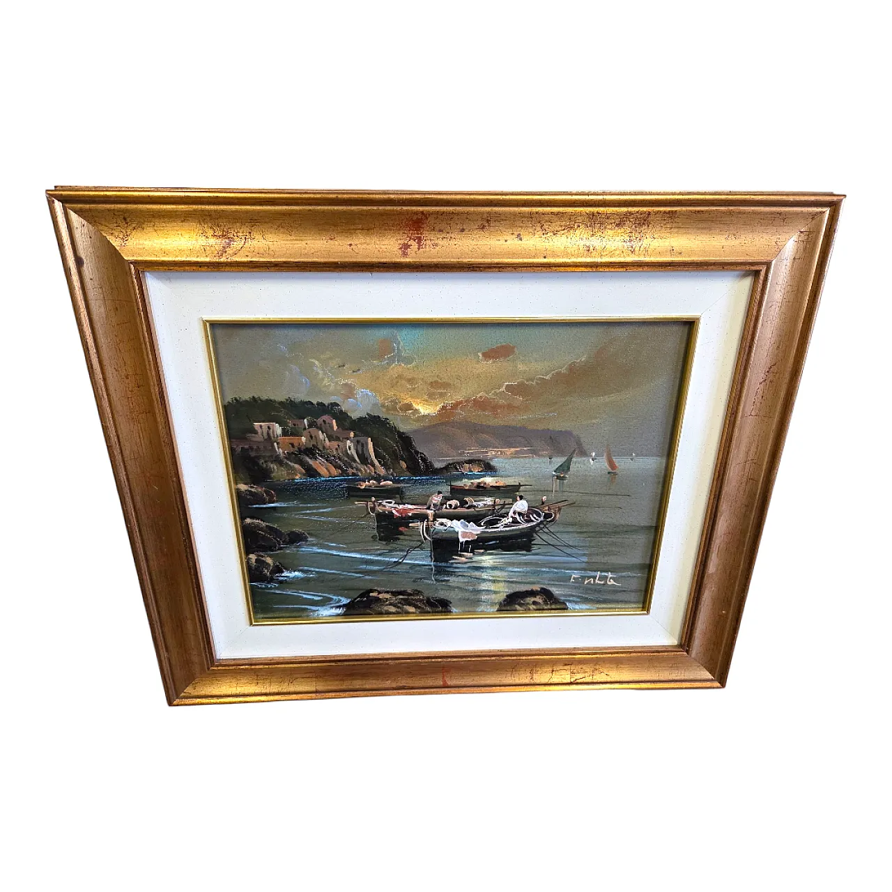 Seascape, oil painting on canvas, Mid 20th century 18
