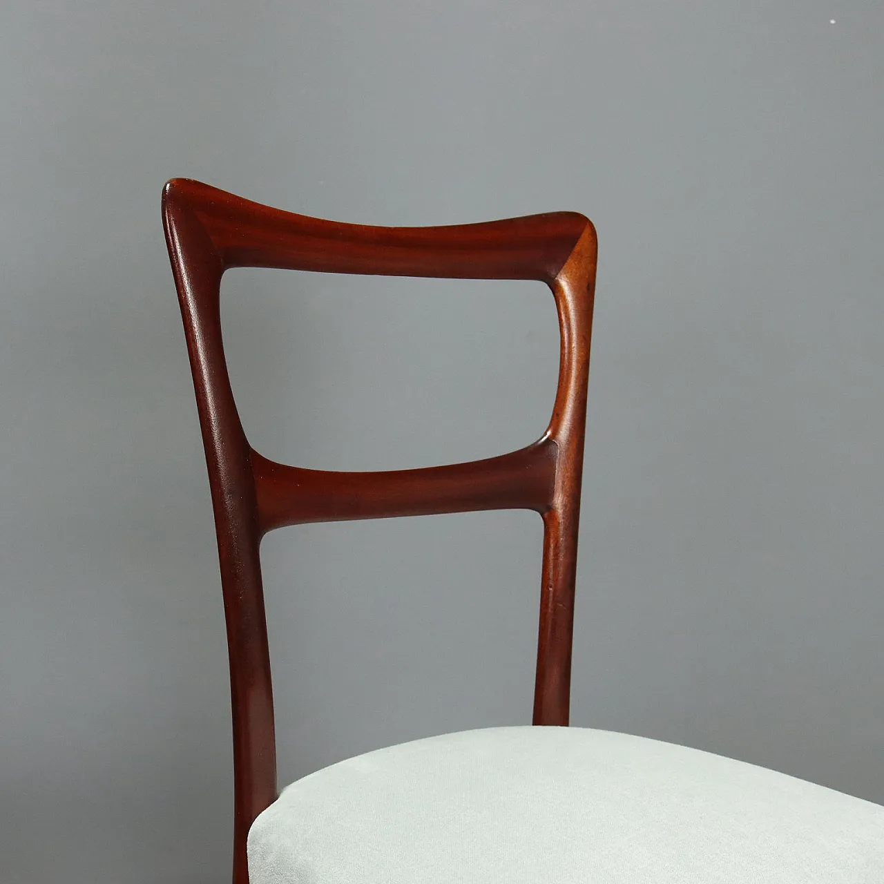 4 Sedie in legno di mogano, anni '50 4