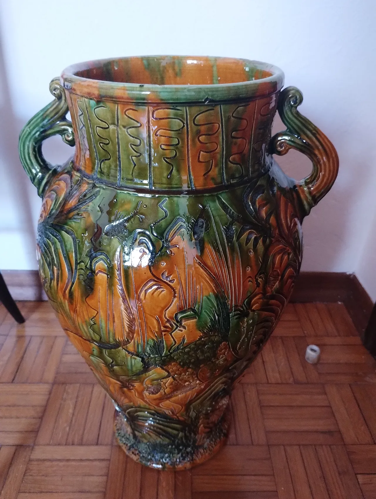 Vaso Capasella d'autore  in ceramica di Cosimo Vestita, anni '70 1
