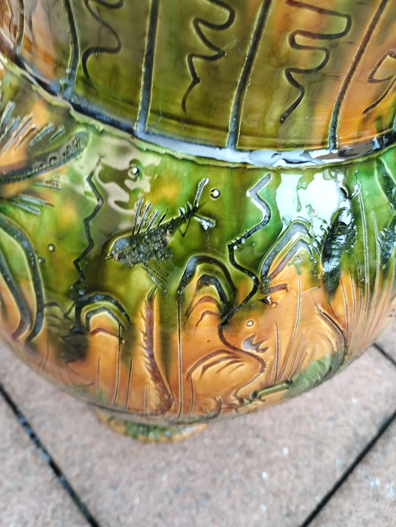Vaso Capasella d'autore  in ceramica di Cosimo Vestita, anni '70 8