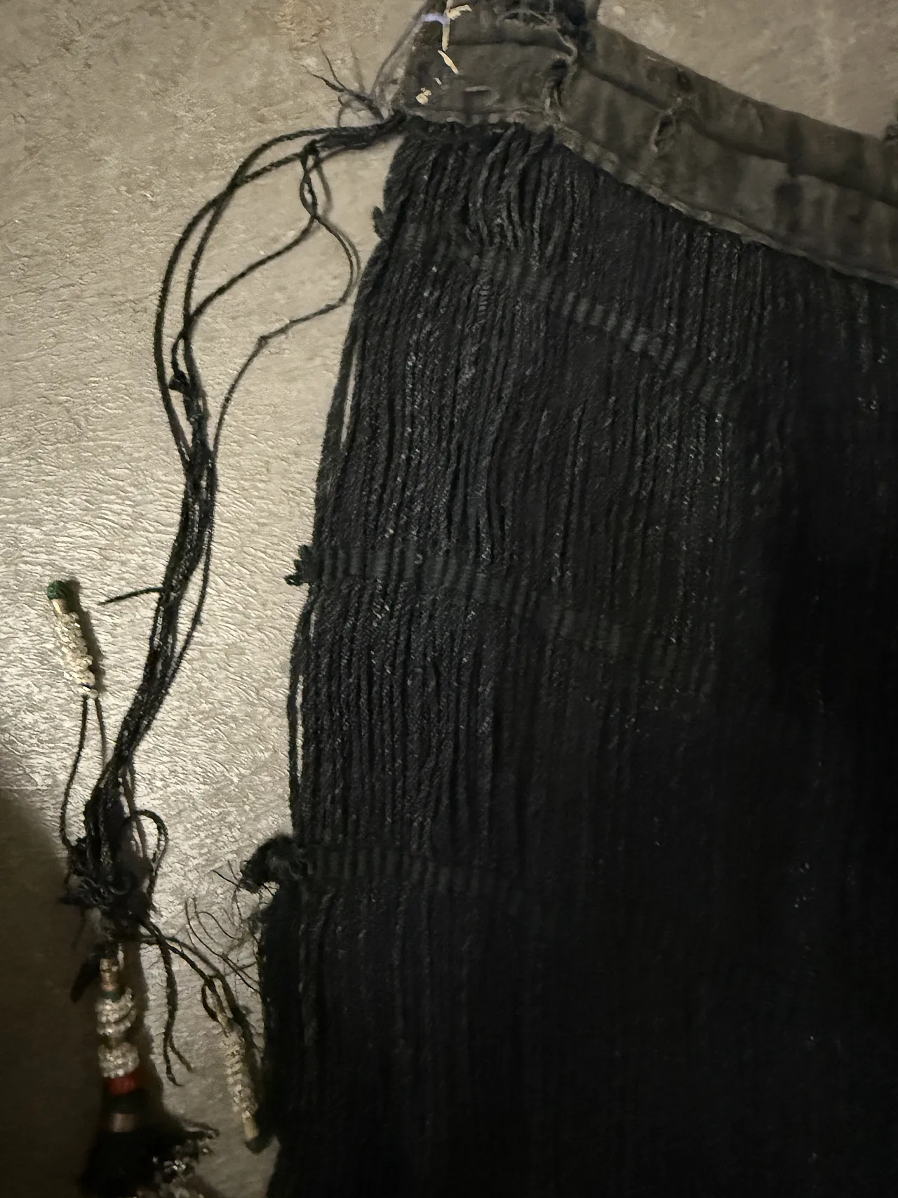 Uzbekistan hair tassel, with beads,  30s 6
