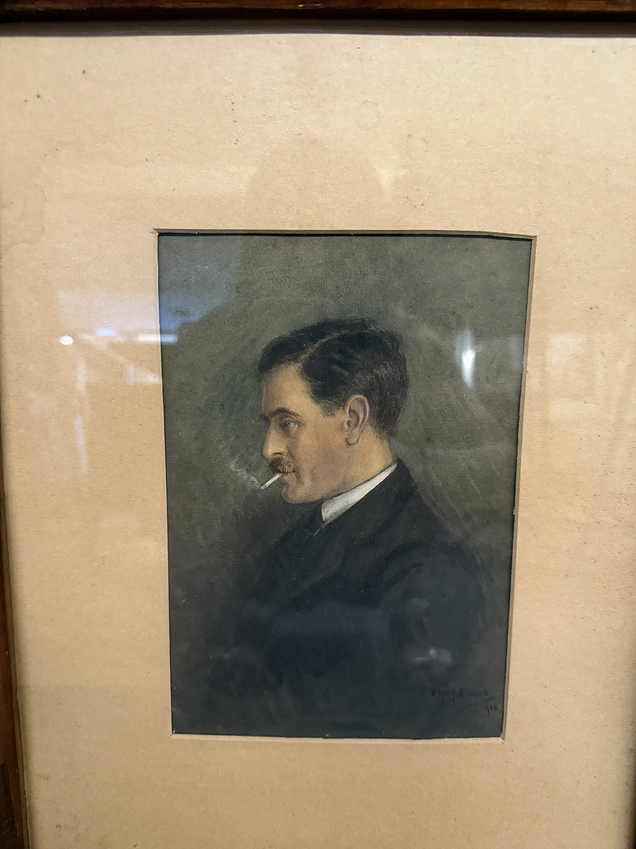 Acquarello Biggs raffigurante personaggio, 1918 9