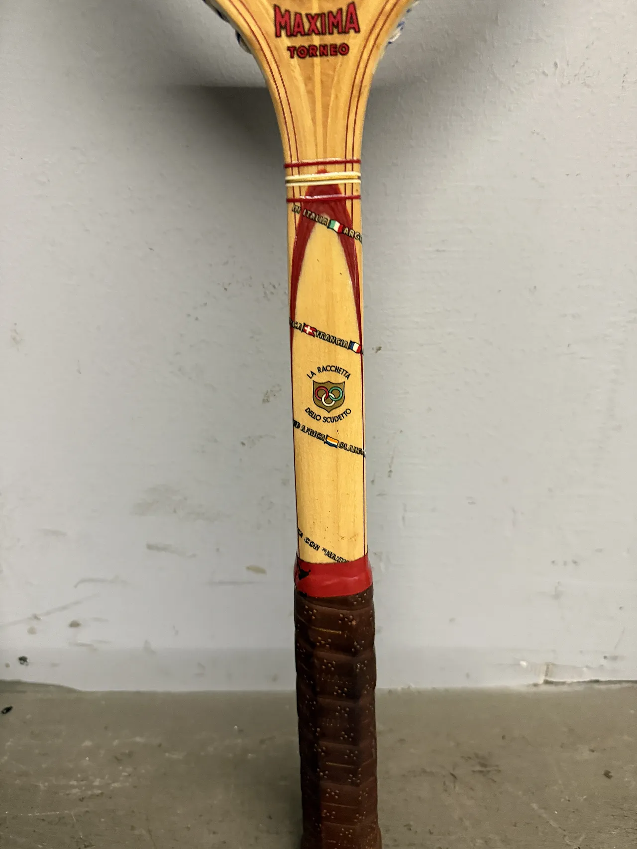 Pair of Maxima Alba tennis rackets, 60s 5
