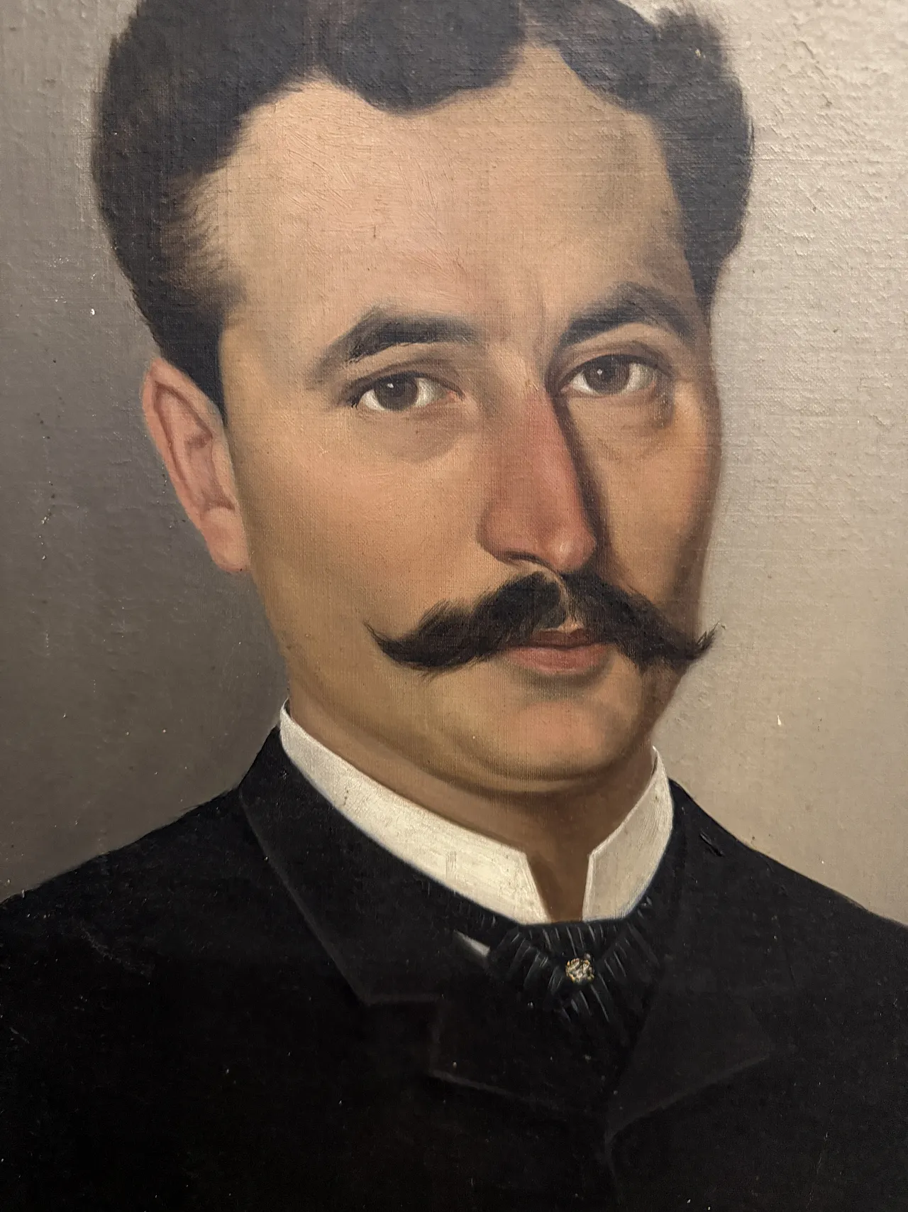 Oil painting on canvas depicting a nobleman, Naples, 19th century 4