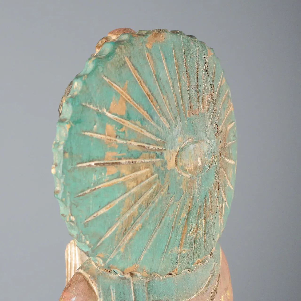 Scultura di Buddha in legno scolpito, '900 6