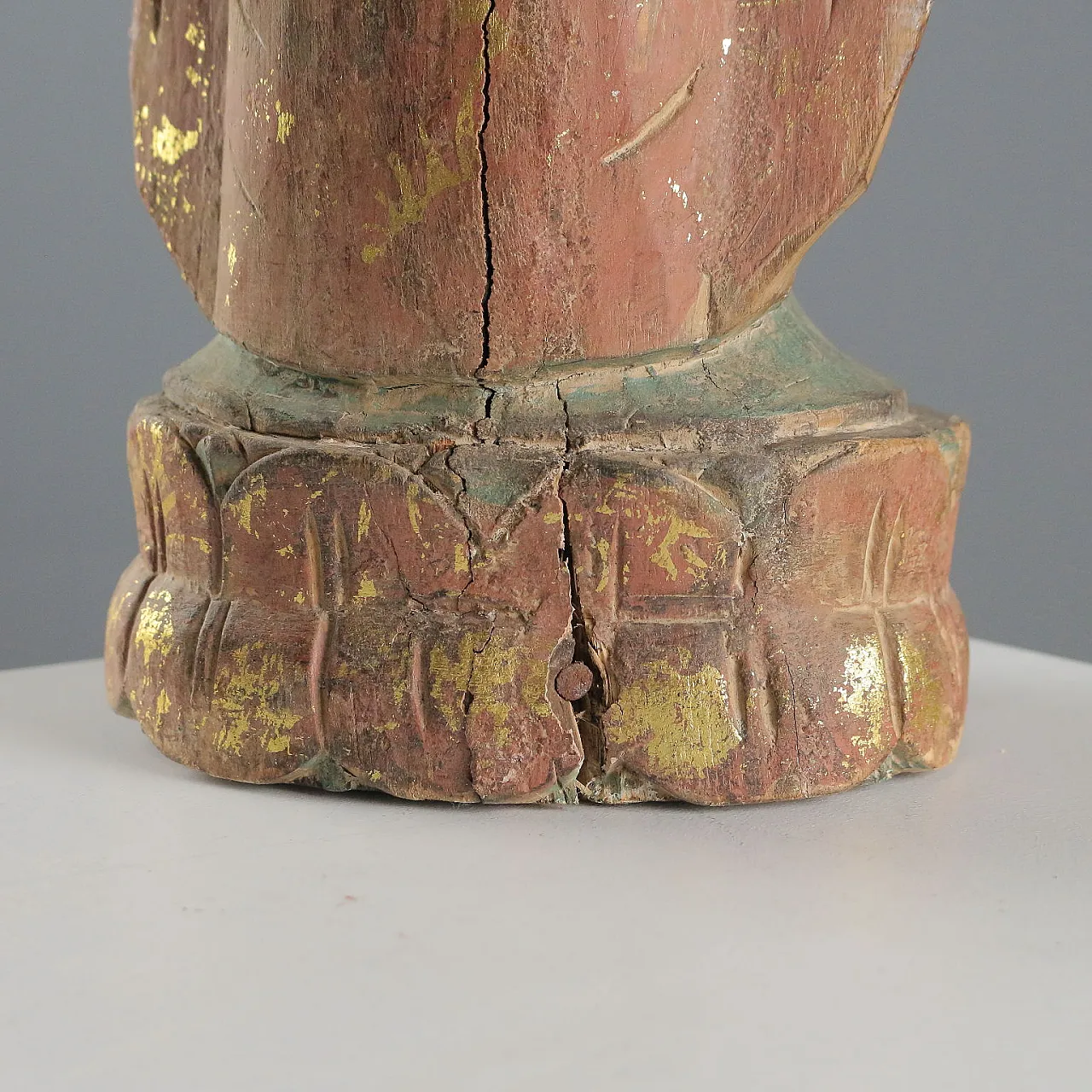 Scultura di Buddha in legno scolpito, '900 8