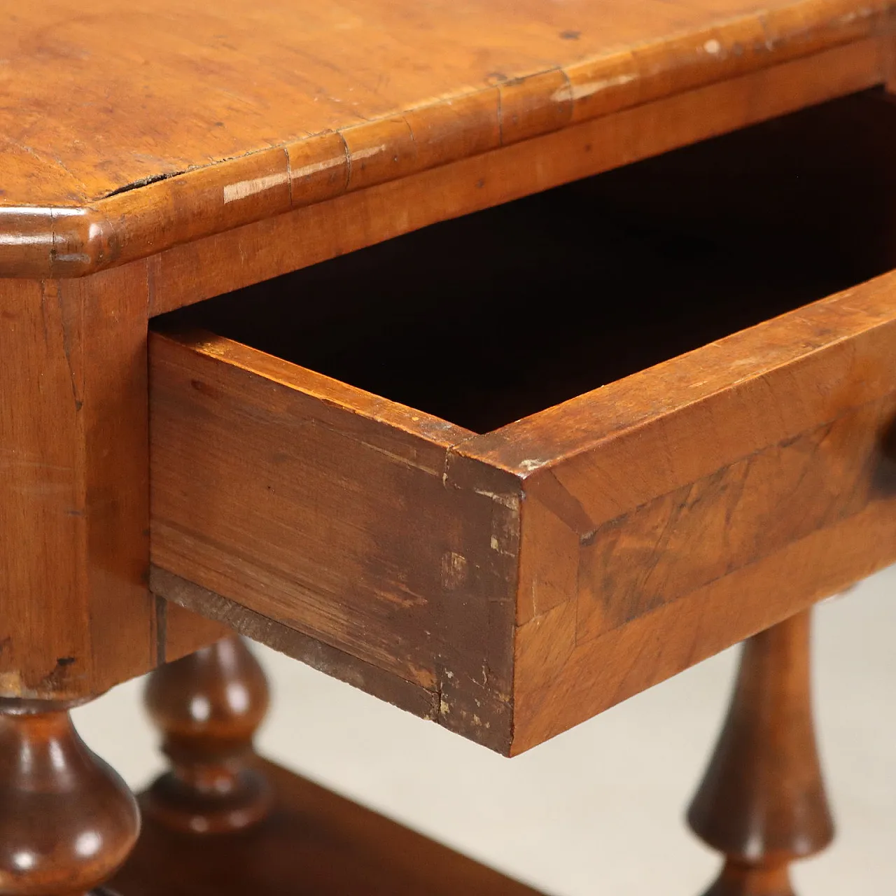 Louis Philippe bedside table in walnut, late 19th century 4