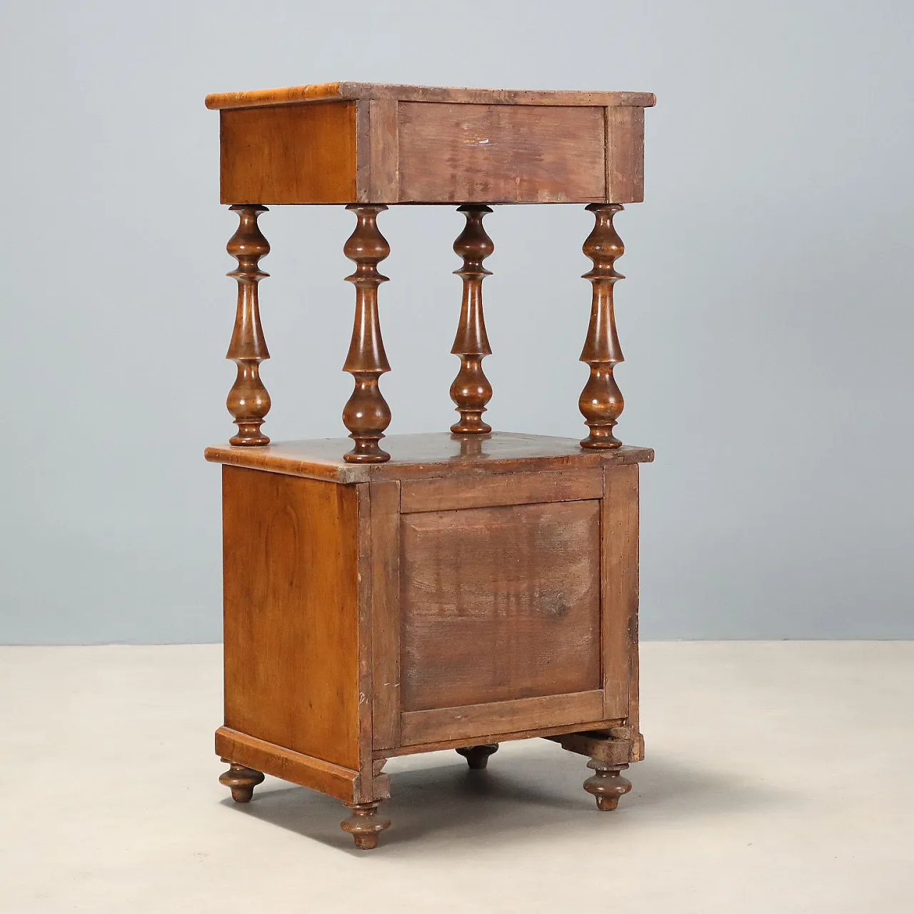 Louis Philippe bedside table in walnut, late 19th century 9