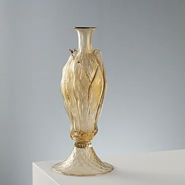 Vaso in vetro di Murano con inclusioni in foglia oro, '900