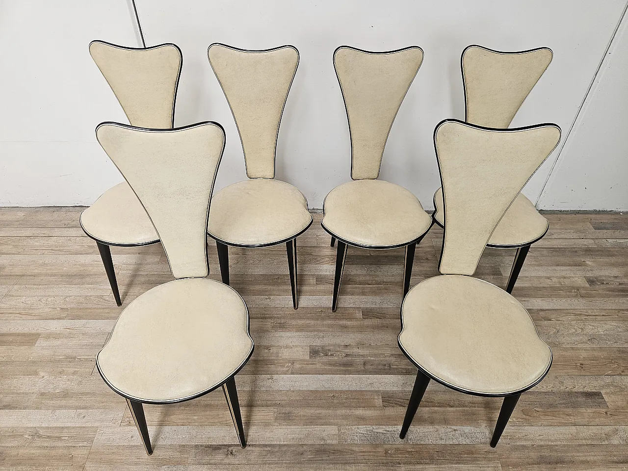6 dining chairs by Umberto Mascagni, 50s 5
