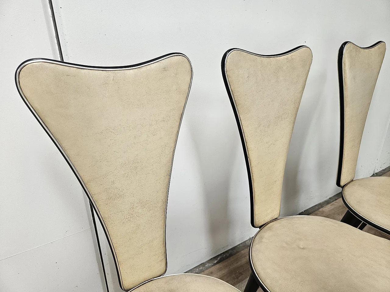 6 dining chairs by Umberto Mascagni, 50s 6