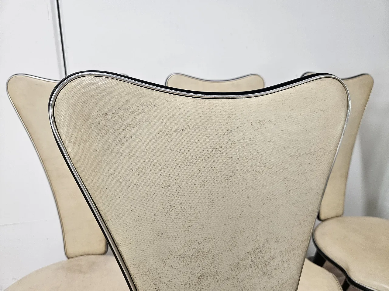 6 dining chairs by Umberto Mascagni, 50s 7