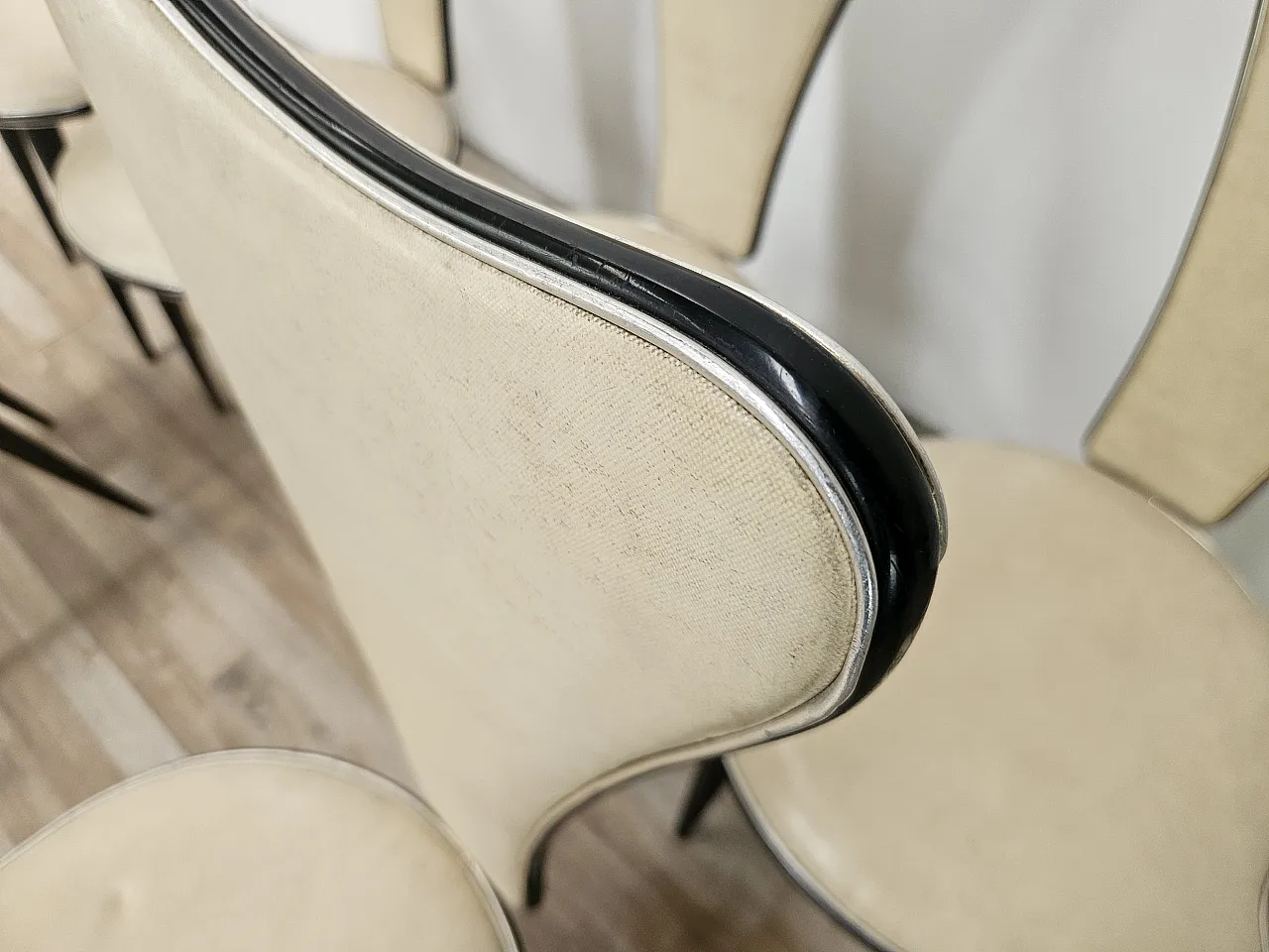 6 dining chairs by Umberto Mascagni, 50s 8