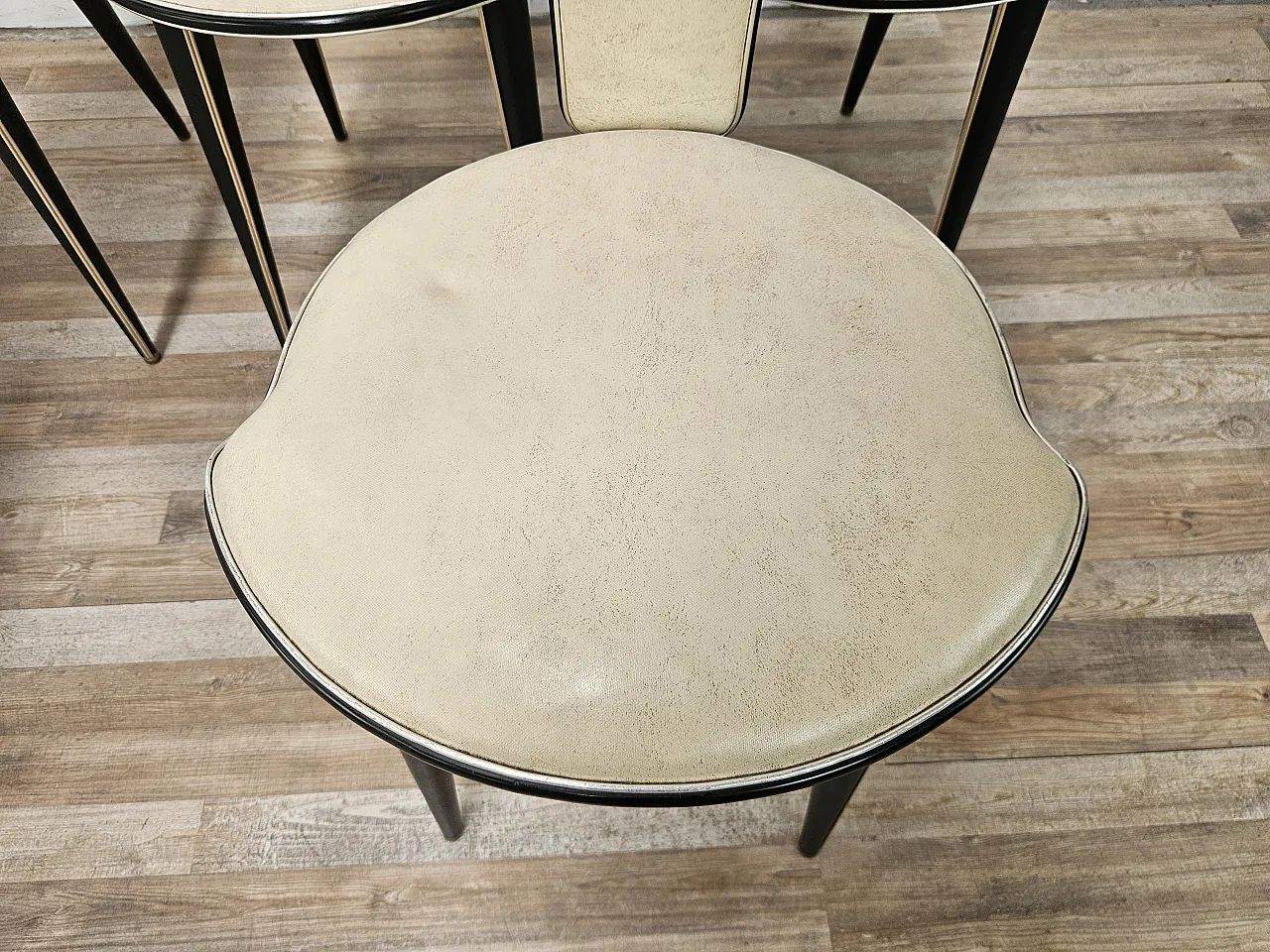6 dining chairs by Umberto Mascagni, 50s 10