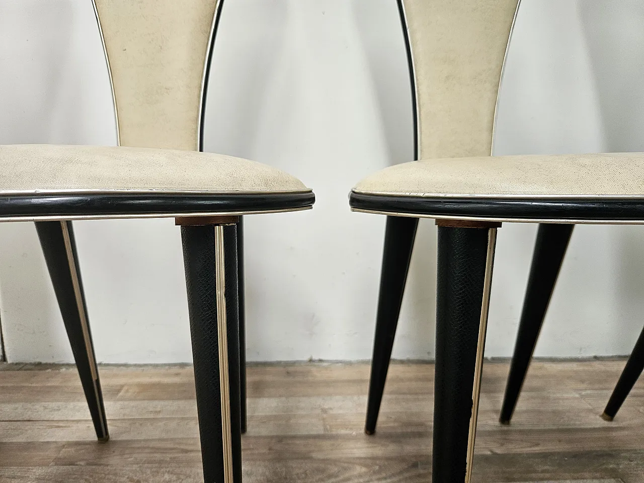 6 dining chairs by Umberto Mascagni, 50s 13