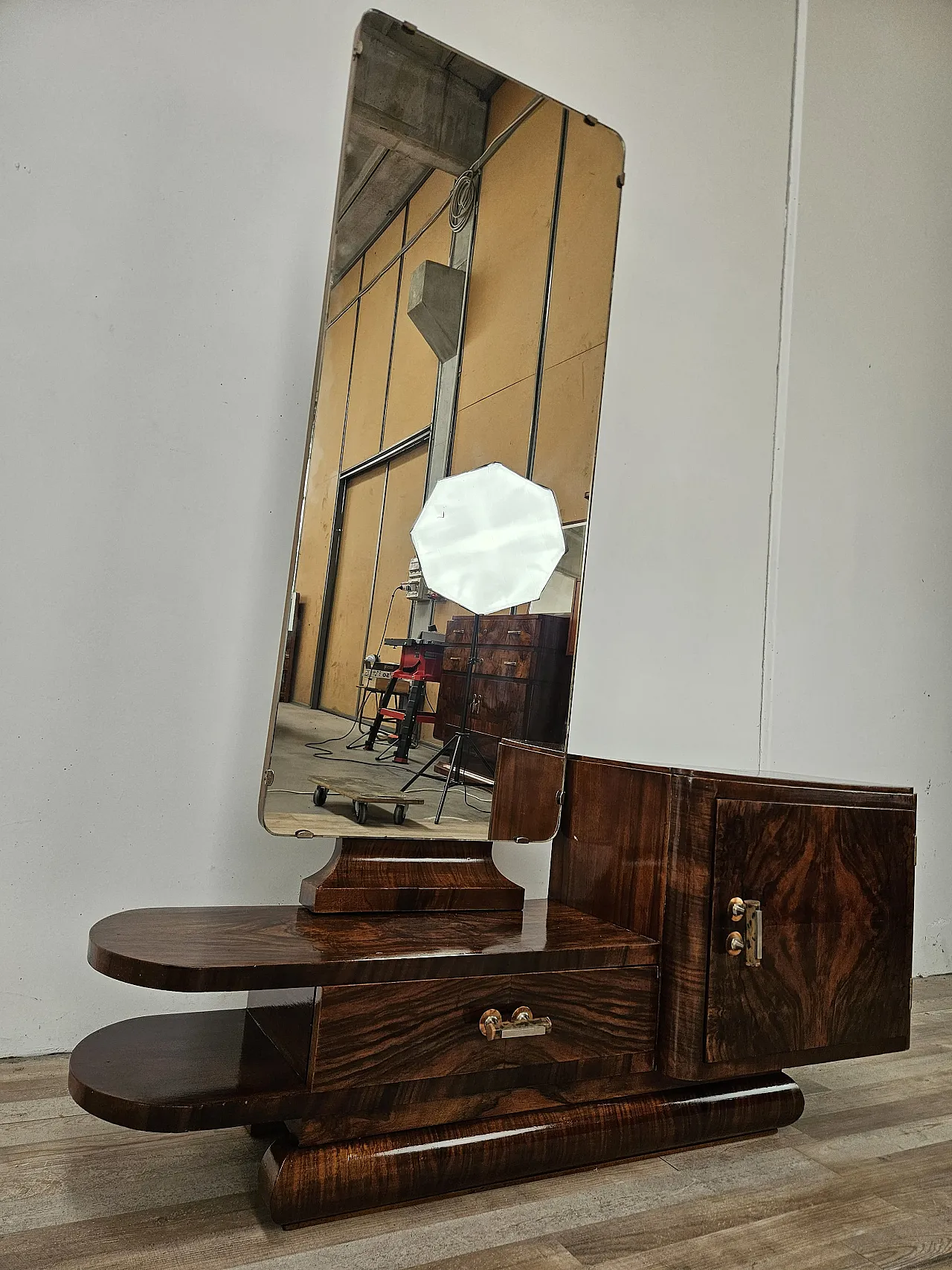Toelette Art Decò con specchiera, anni '40 2