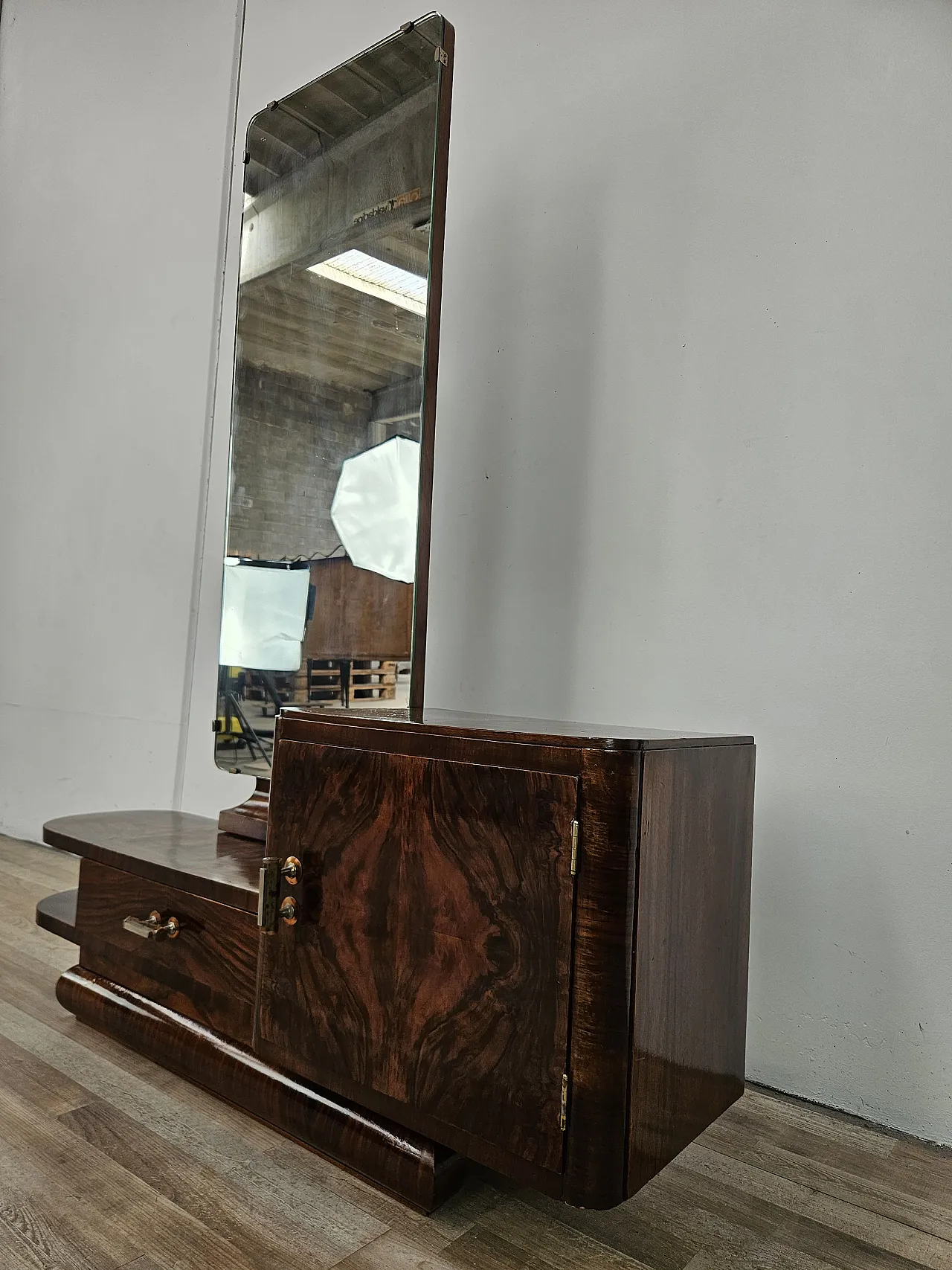 Toelette Art Decò con specchiera, anni '40 3