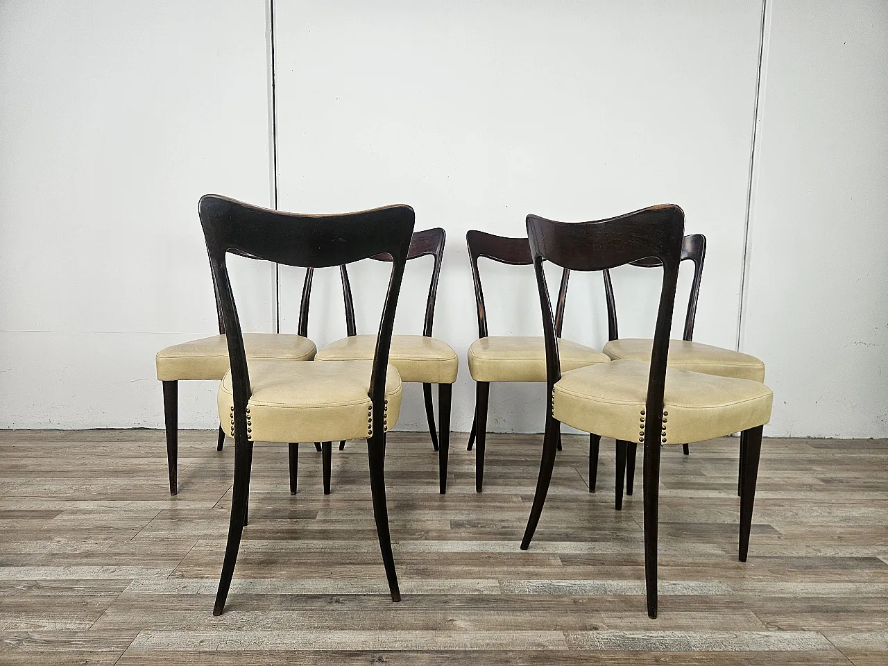 6 Art Deco chairs attr. to Carlo Rava, 1950s 3
