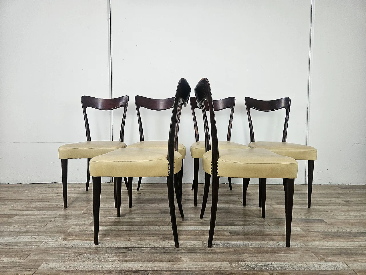 6 Art Deco chairs attr. to Carlo Rava, 1950s 4