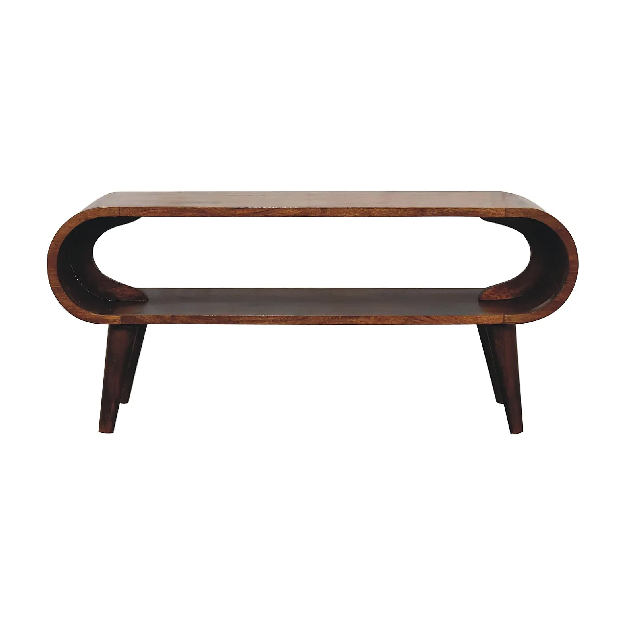 Amaya Nordic style coffee table in mangowood, 2000s 8