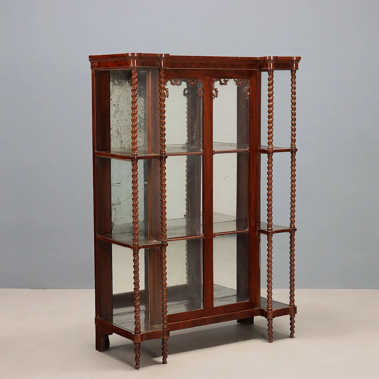 Louis Philippe display cabinet in mahogany, 19th century 1