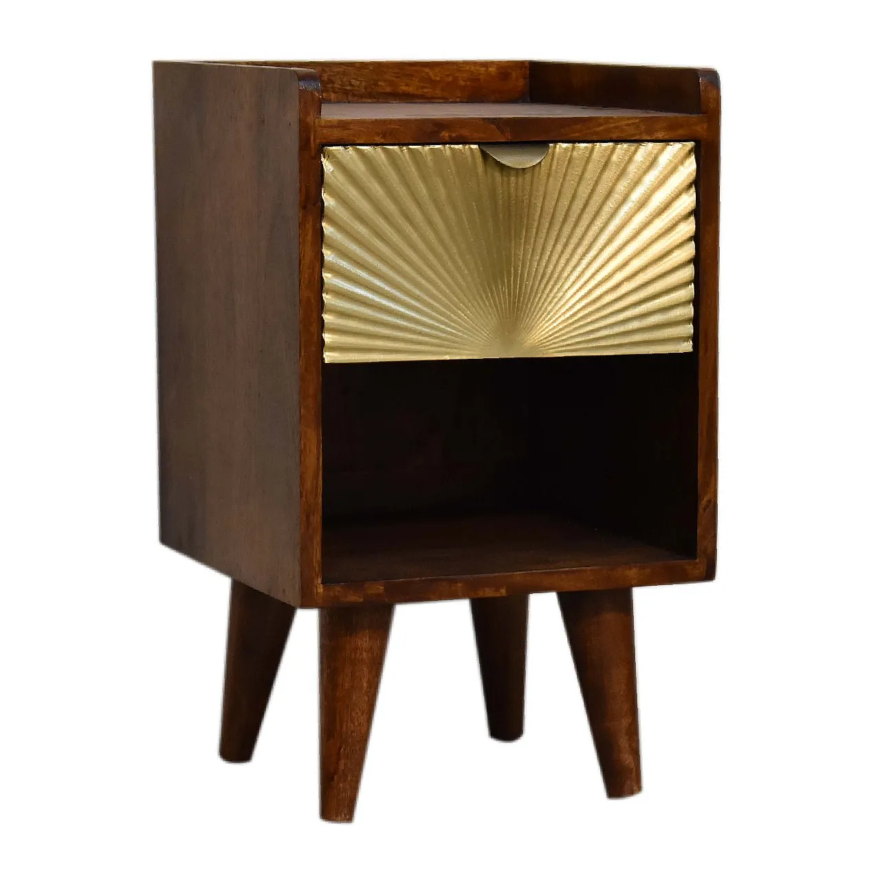 Hotel Chique Mini Manila Gold 1 drawer bedside, 2000s 2