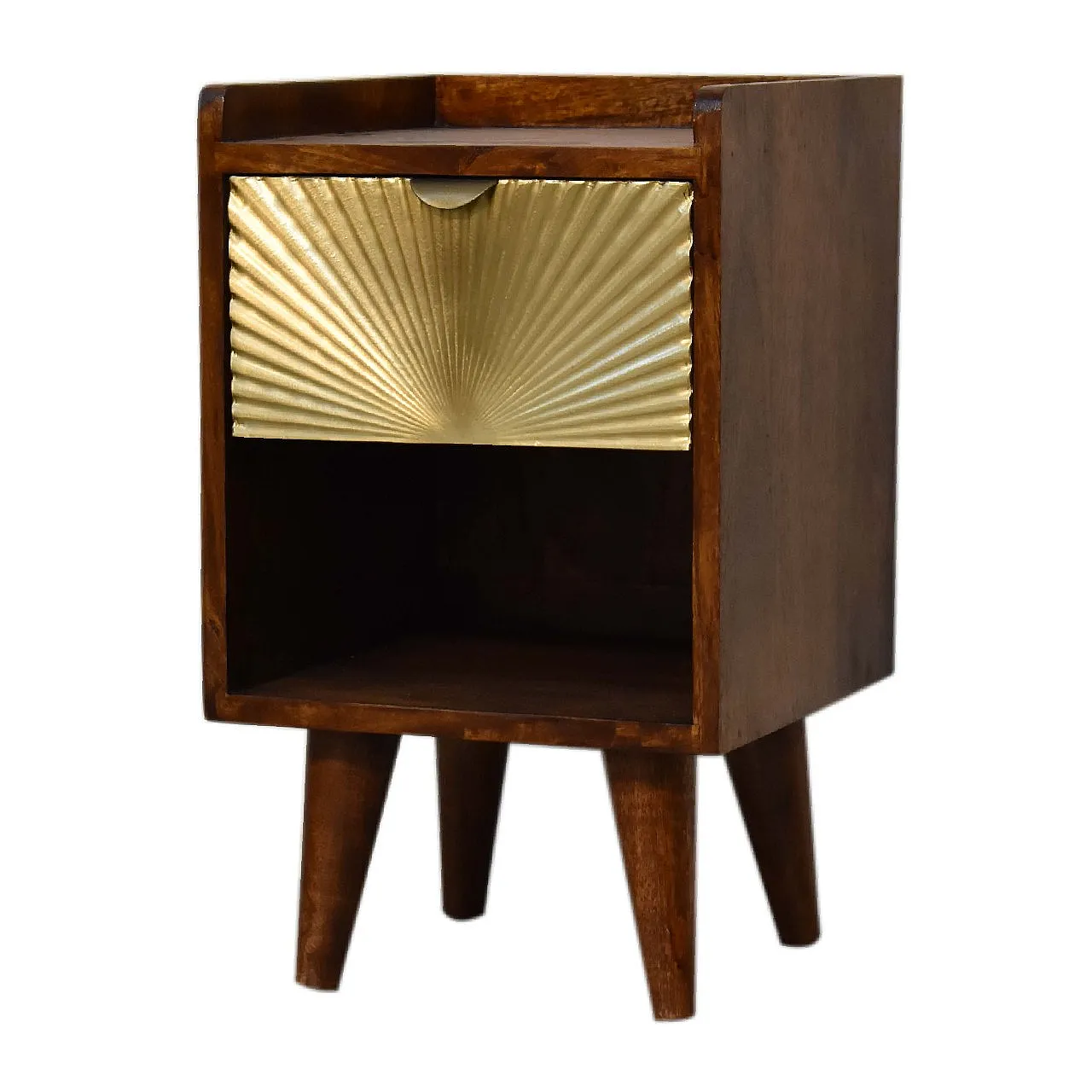 Hotel Chique Mini Manila Gold 1 drawer bedside, 2000s 3