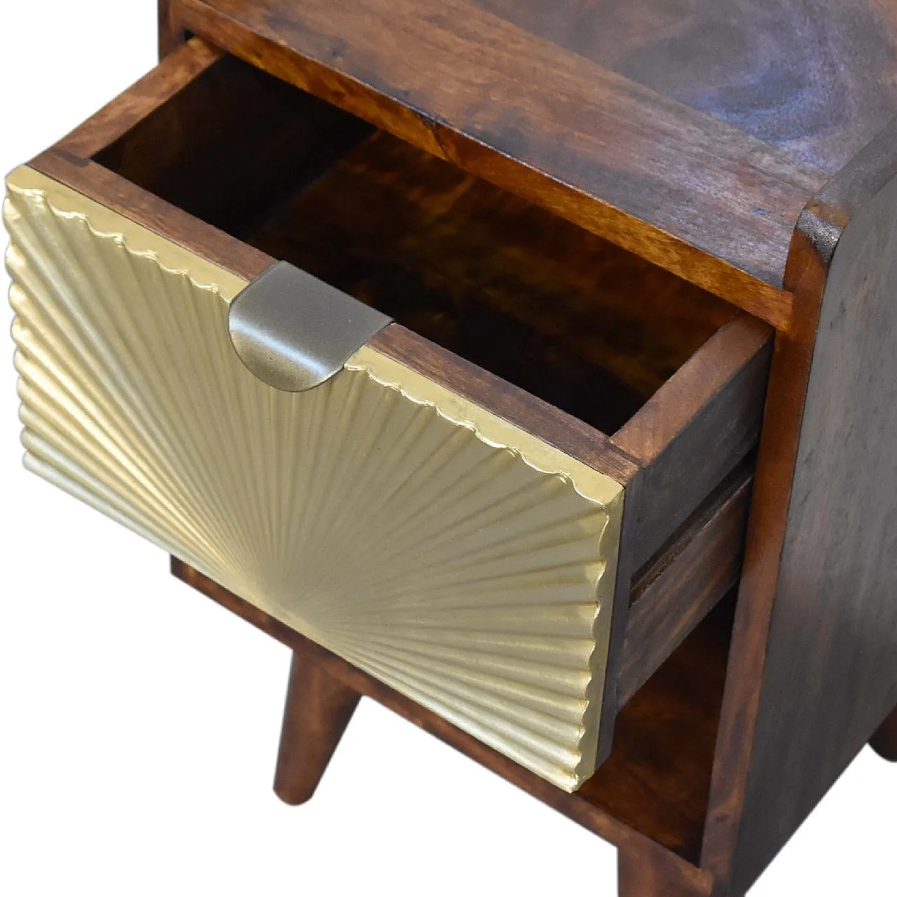 Hotel Chique Mini Manila Gold 1 drawer bedside, 2000s 6