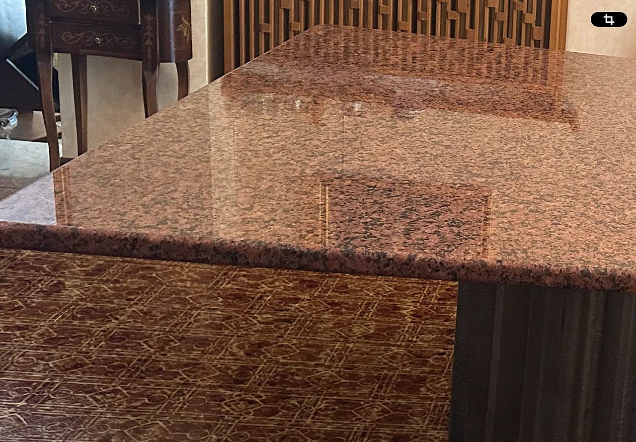 Large Brutalist pink marble dining table by Max Papiri, 1970s 8