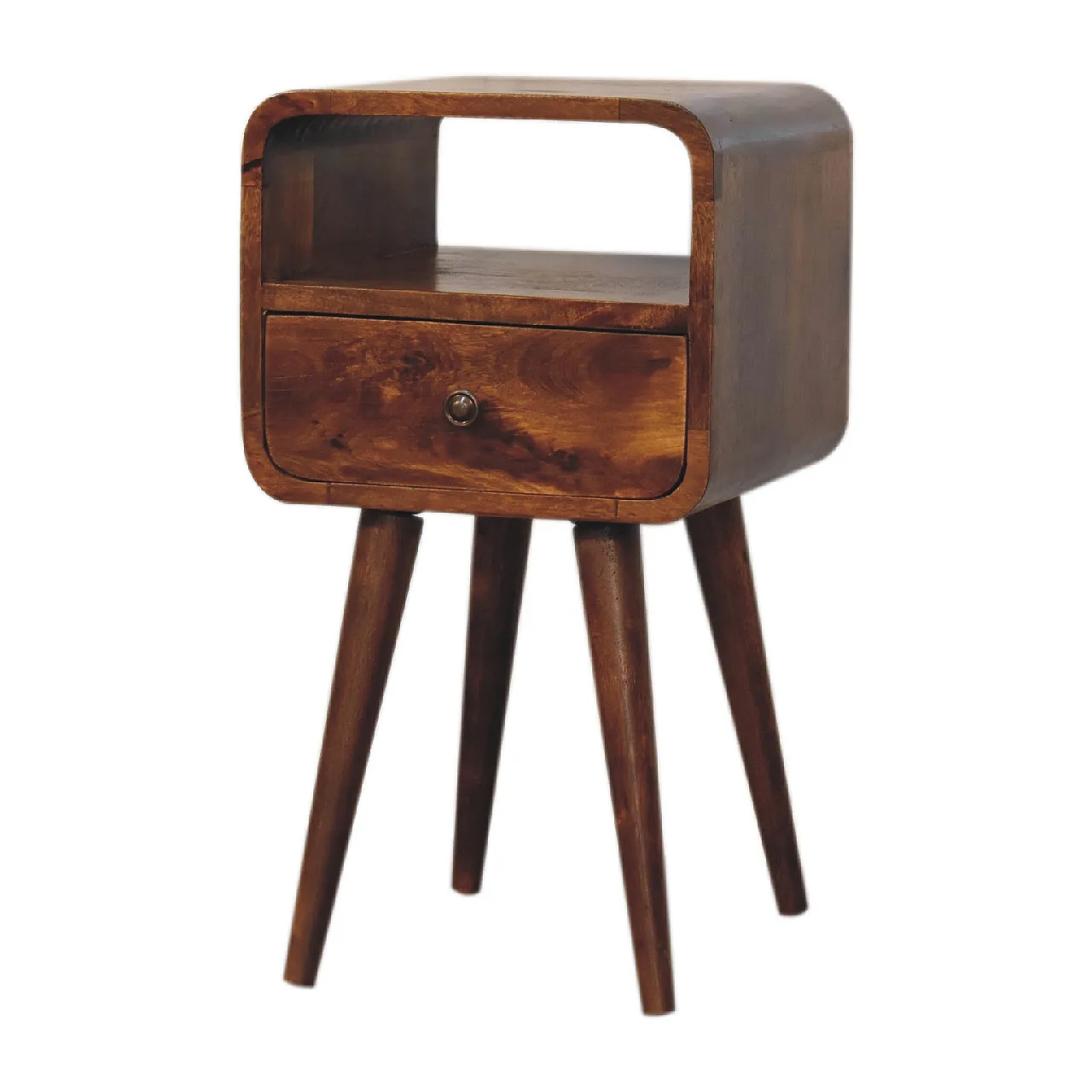 Mini chestnut curve open bedside, 2000s 4