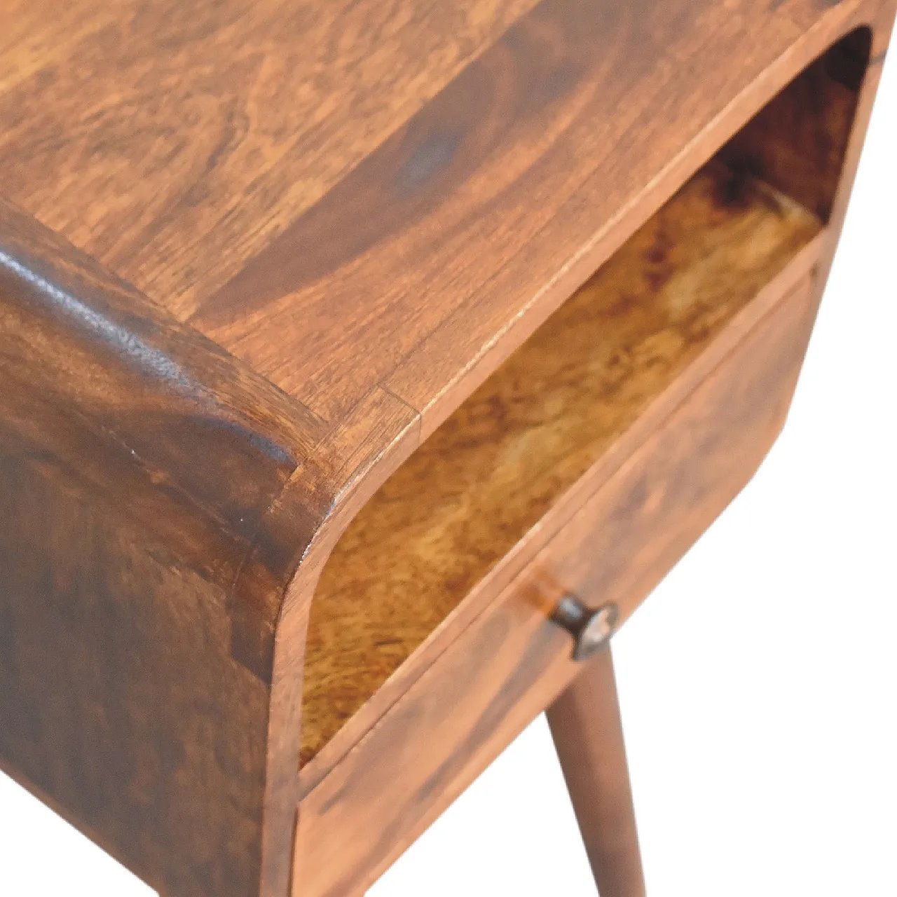 Mini chestnut curve open bedside, 2000s 5