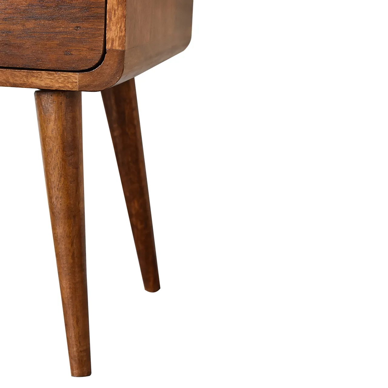 Mini chestnut curved bedside, 2000s 9