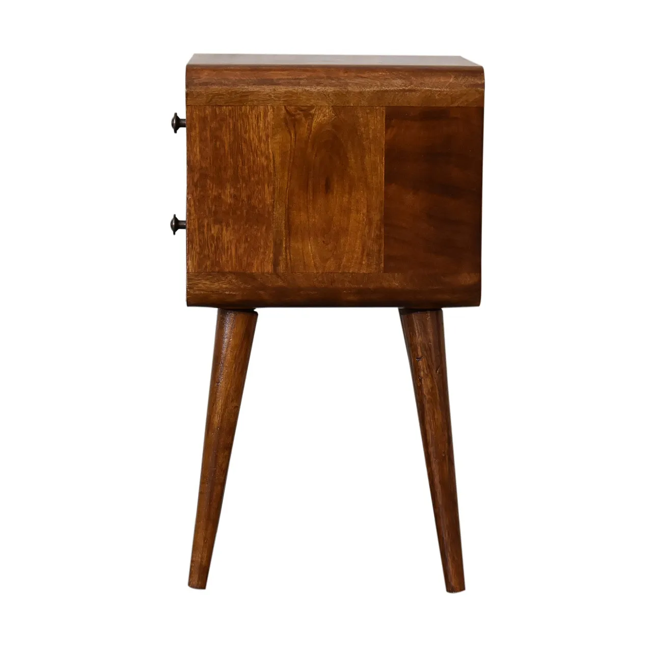 Mini chestnut curved bedside, 2000s 10