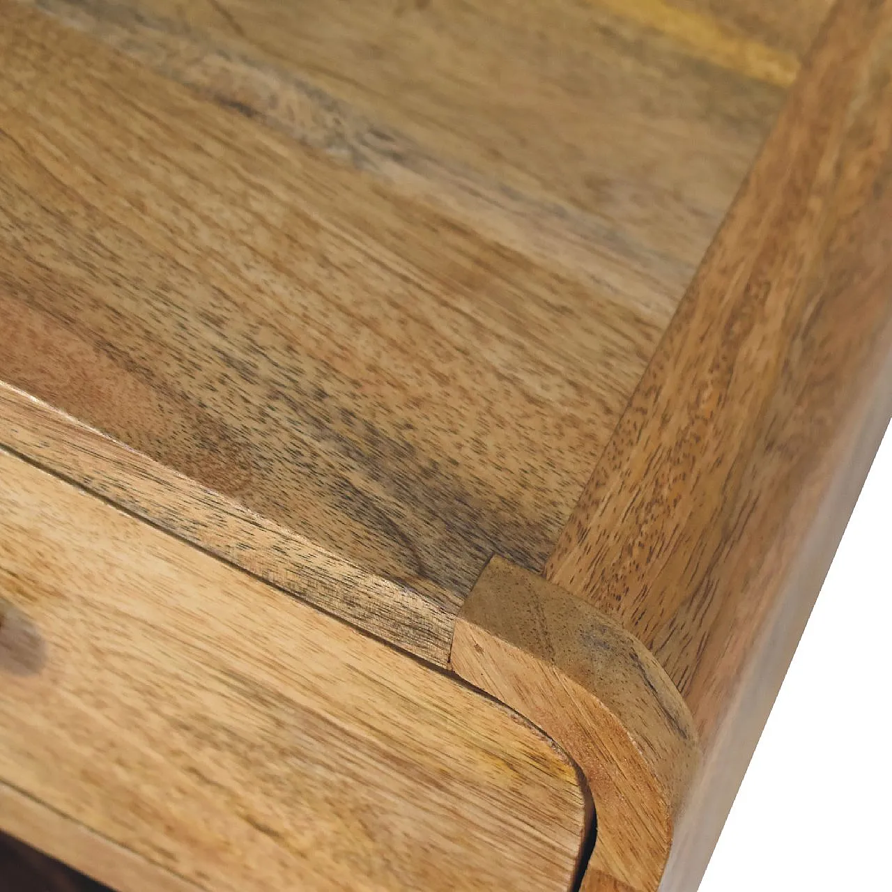 Mini oak-ish floating open bedside, 2000s 6