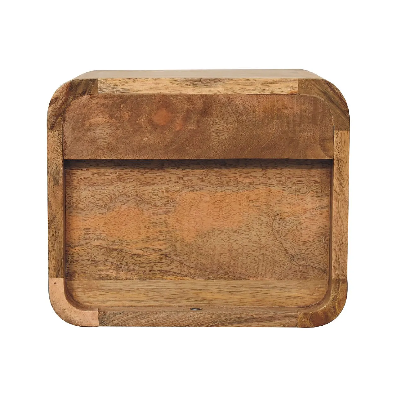 Mini oak-ish floating open bedside, 2000s 9