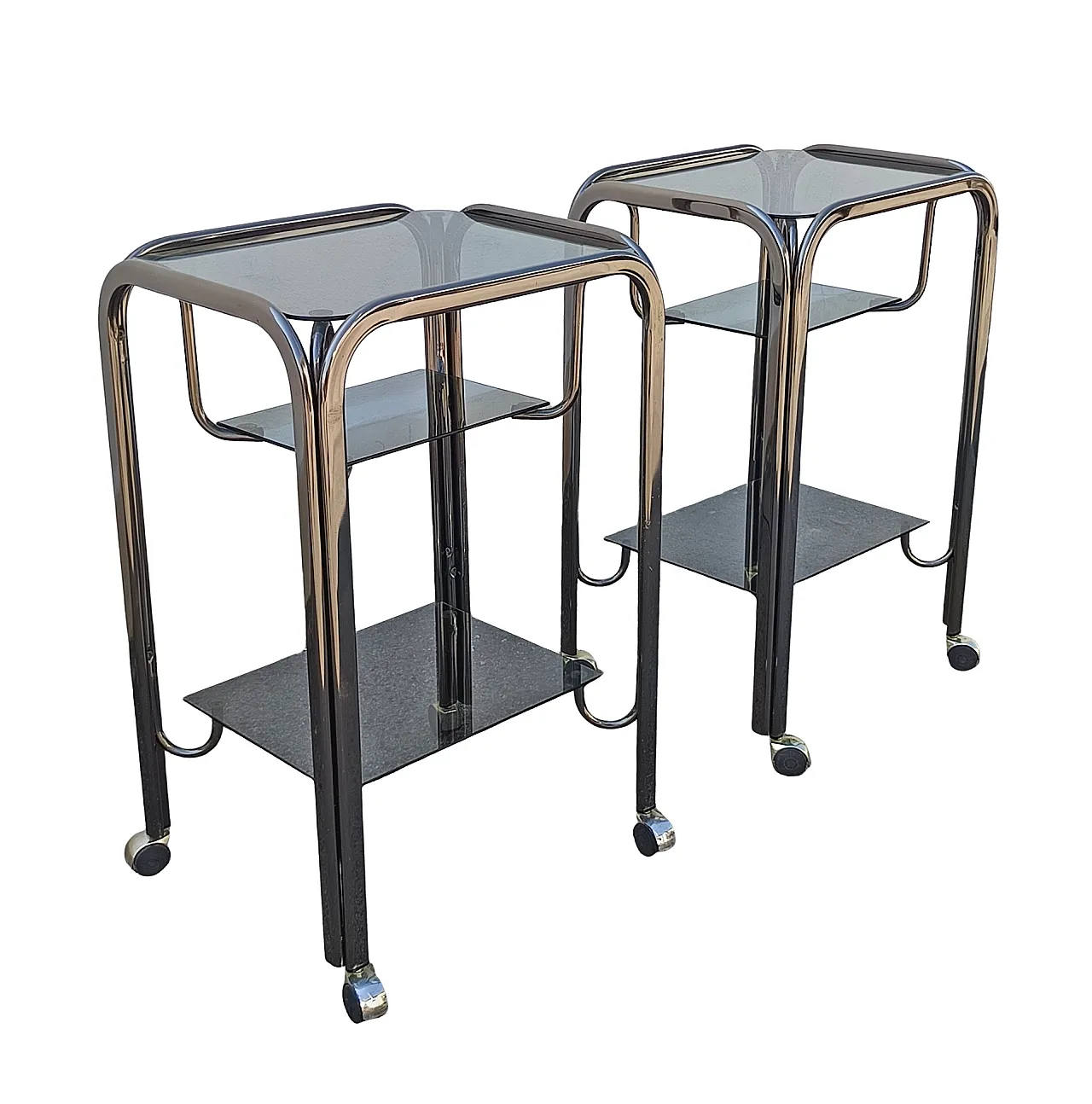 Pair of twin trolleys, 70s 1