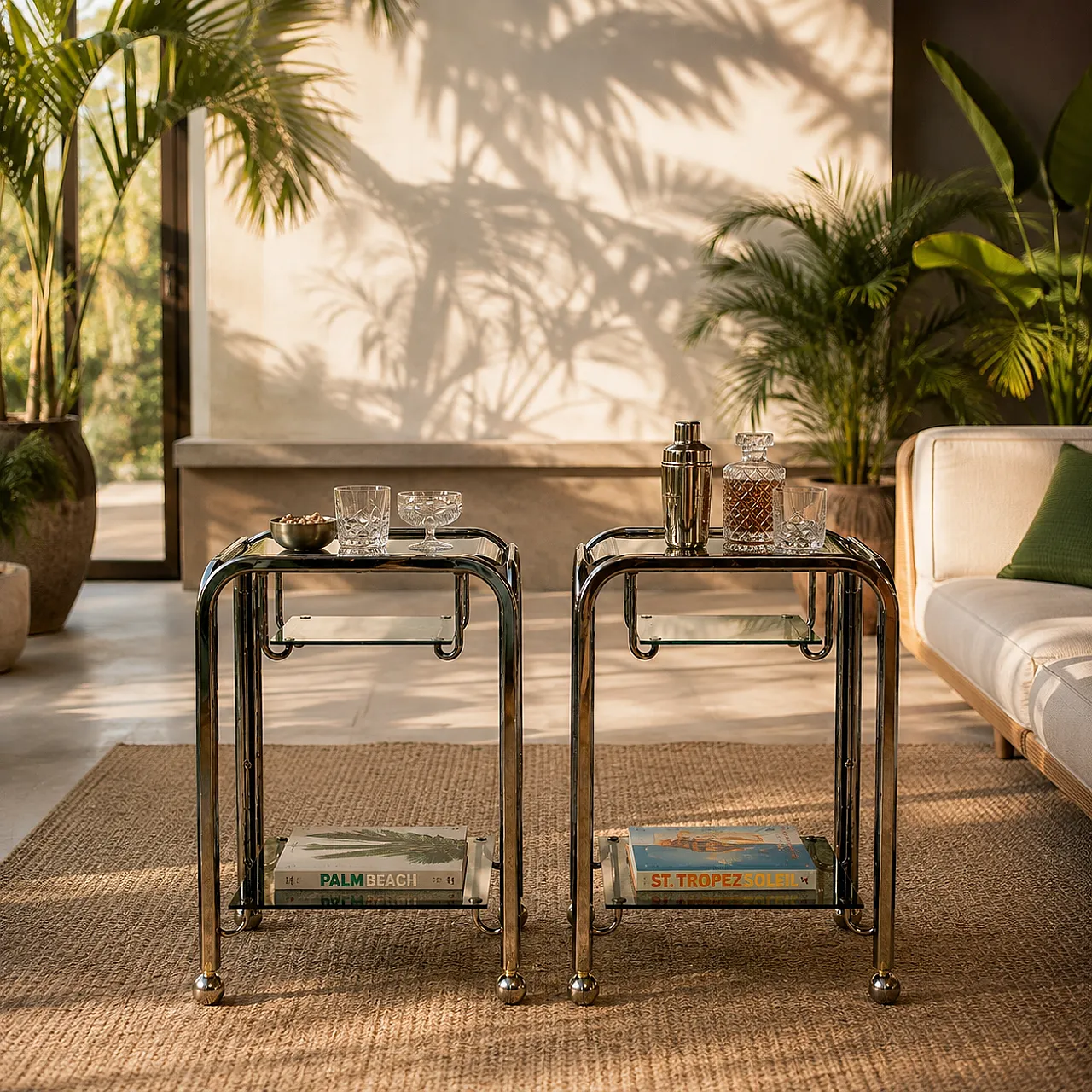 Pair of twin trolleys, 70s 13