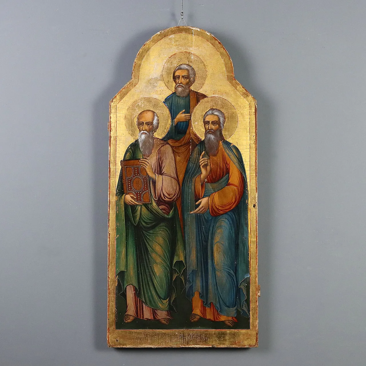Russian icon with Three Saints, 19th century 1
