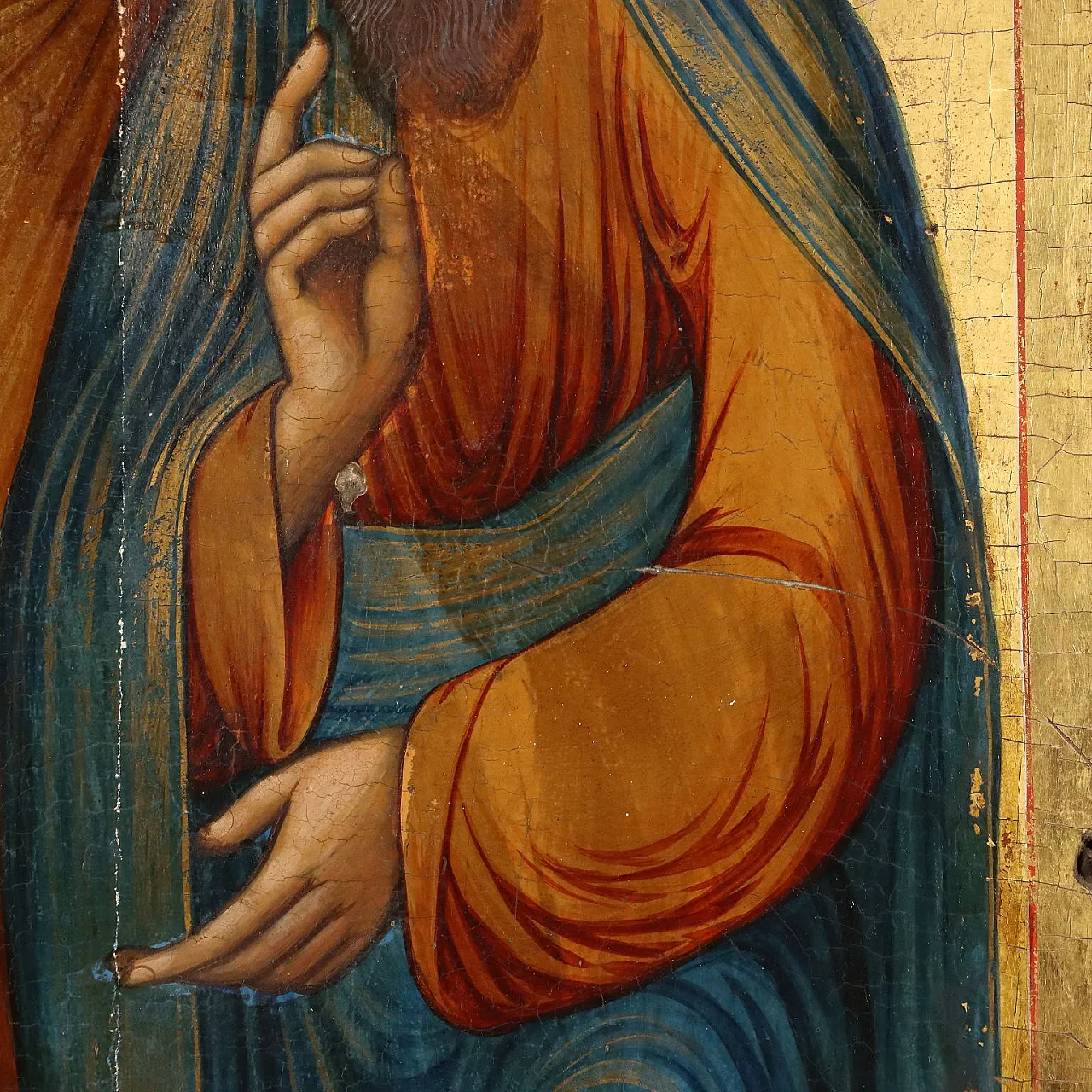 Russian icon with Three Saints, 19th century 6