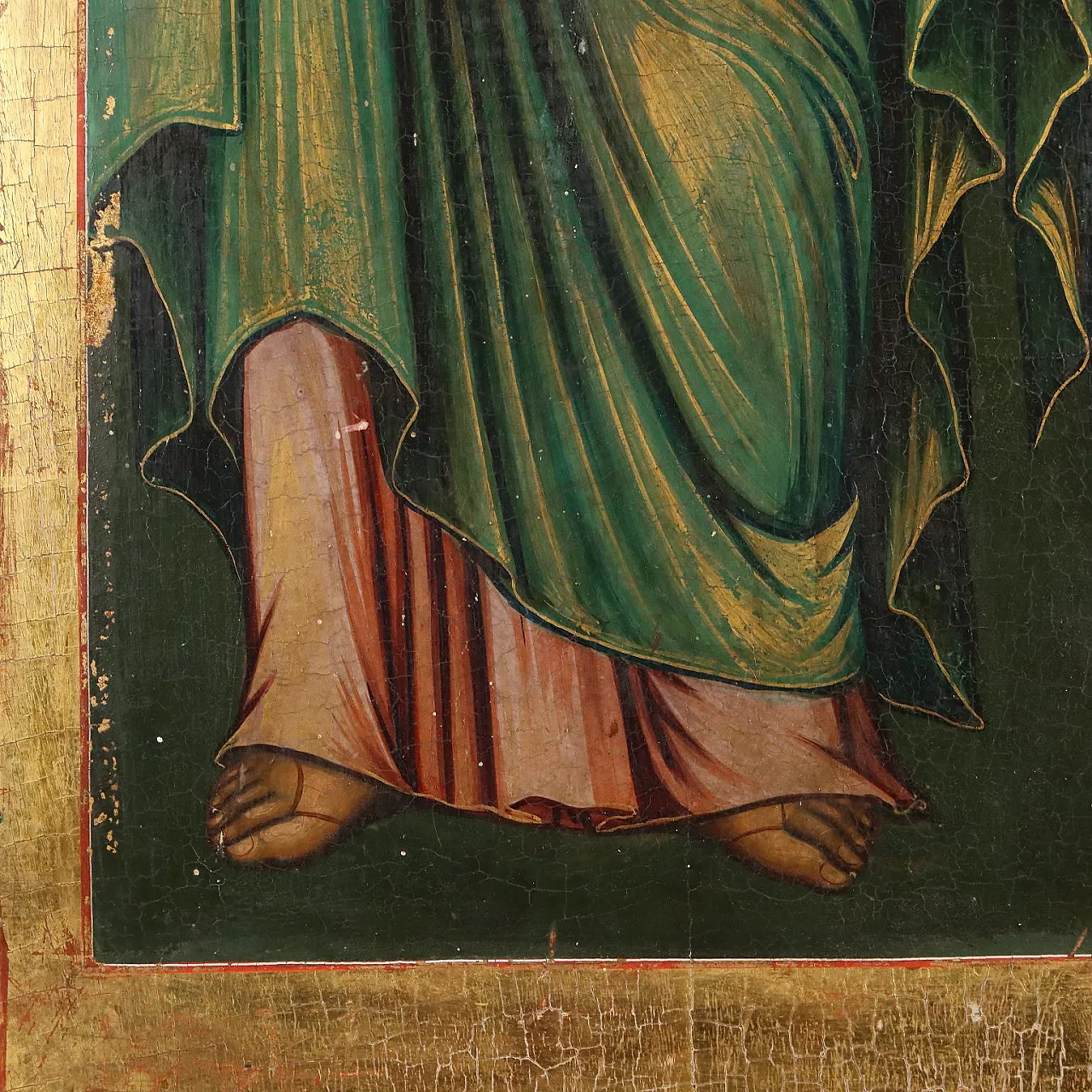 Russian icon with Three Saints, 19th century 7