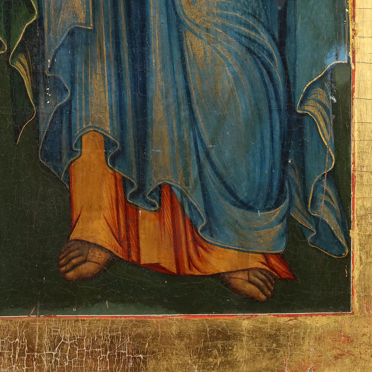 Russian icon with Three Saints, 19th century 8