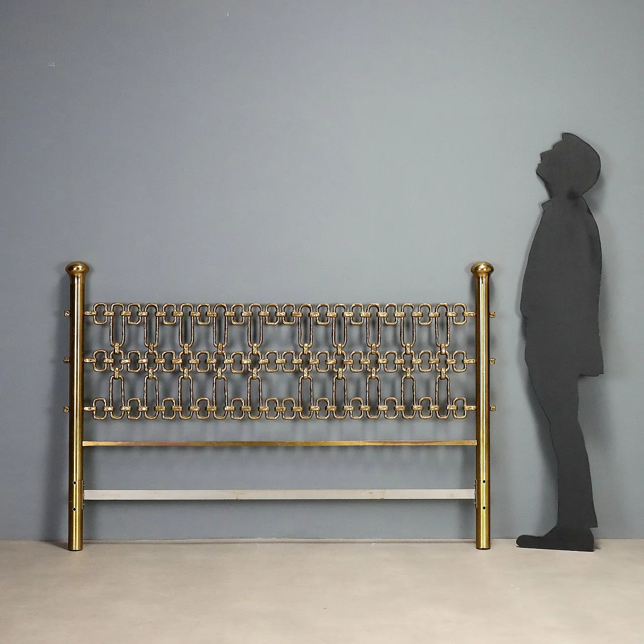 Brass bed headboard, 1970s 2