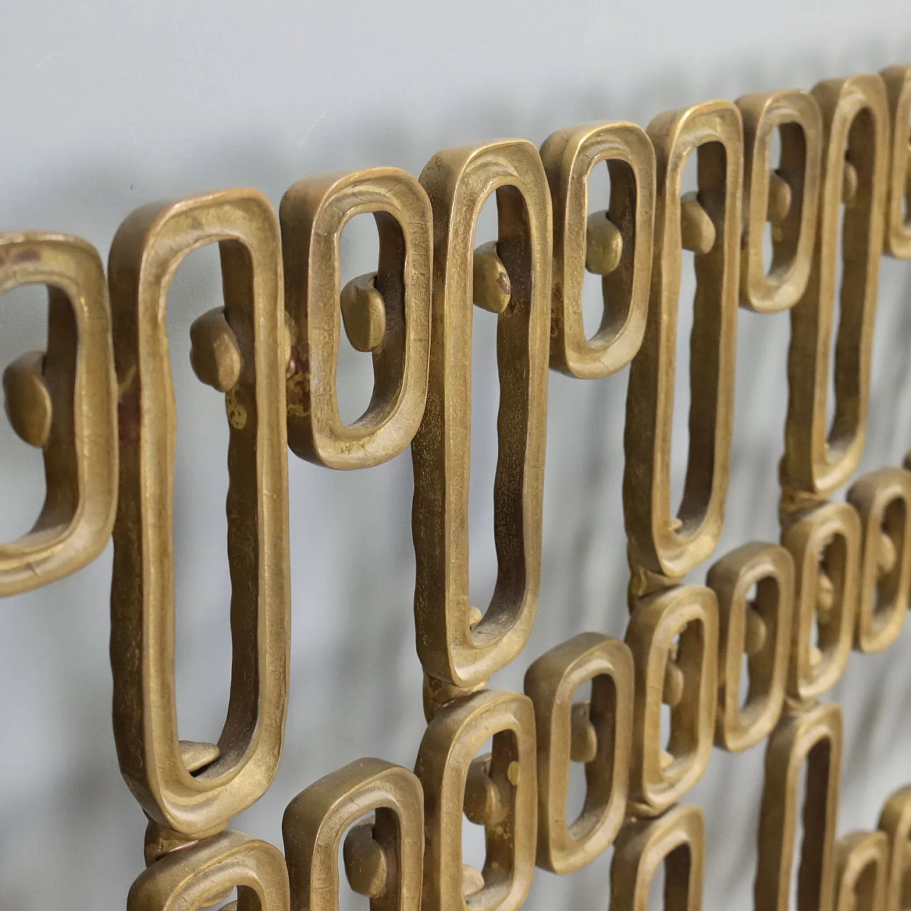 Brass bed headboard, 1970s 9