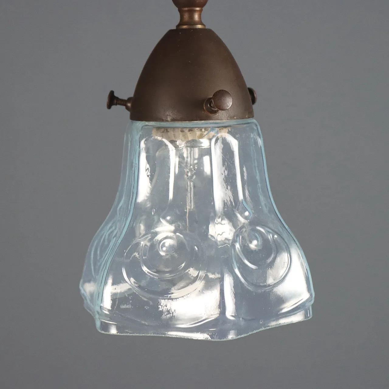 Lampadario Liberty in metallo, '900 10