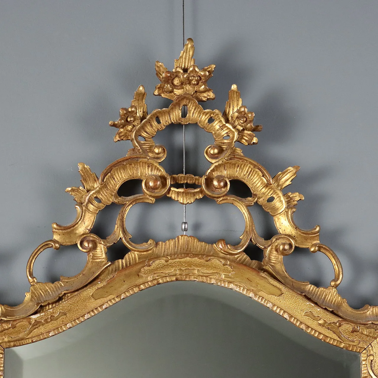 Specchiera in stile Barocchetto in legno dorato, '900 4