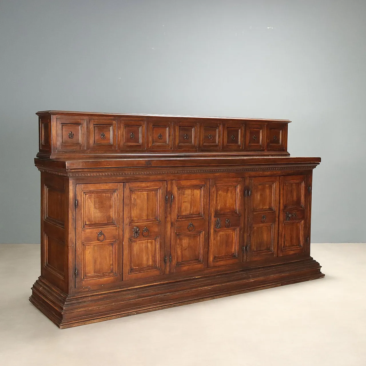 Credenza in stile Barocco in noce e pioppo, '900 1