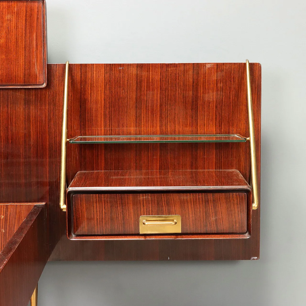 Double bed with bedside tables by Silvio Cavatorta, 1960s 5