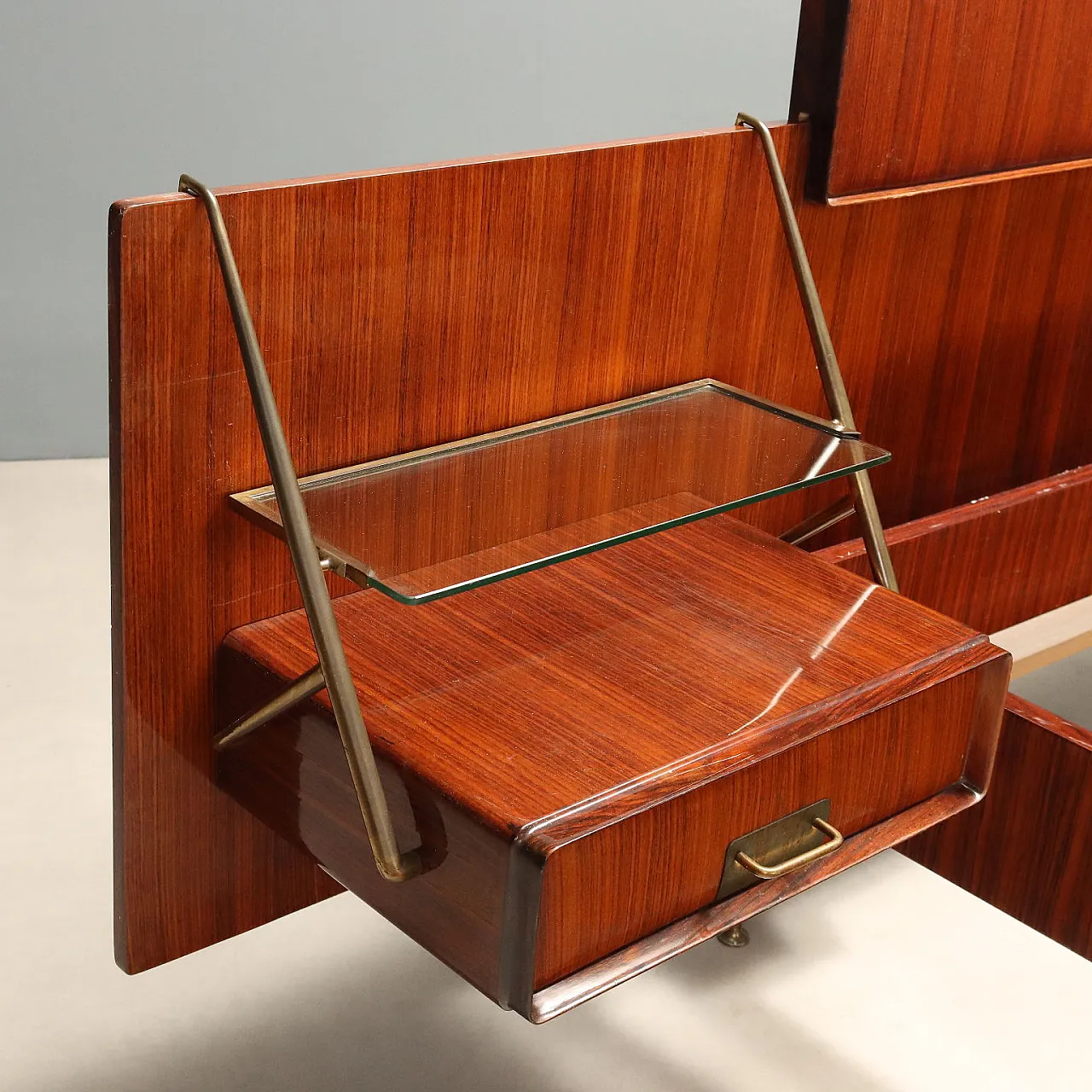 Double bed with bedside tables by Silvio Cavatorta, 1960s 6