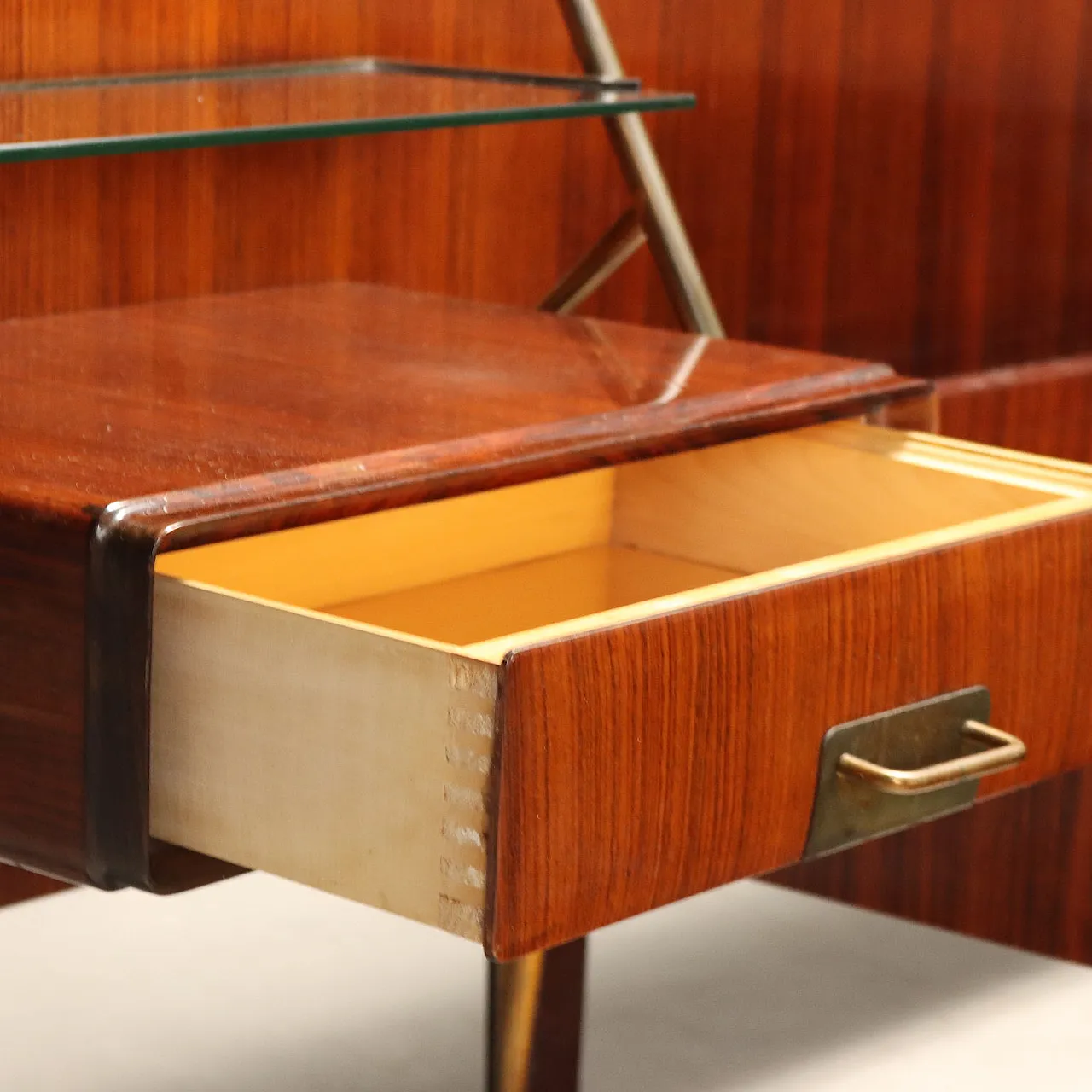 Double bed with bedside tables by Silvio Cavatorta, 1960s 8